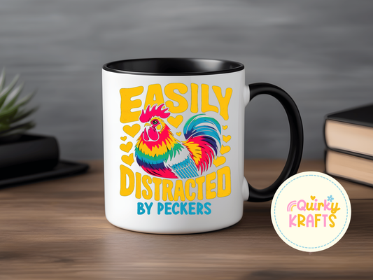 Easily distracted by peckers