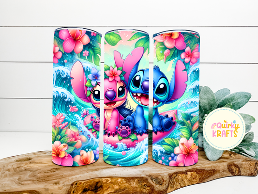 Pink and blue friends